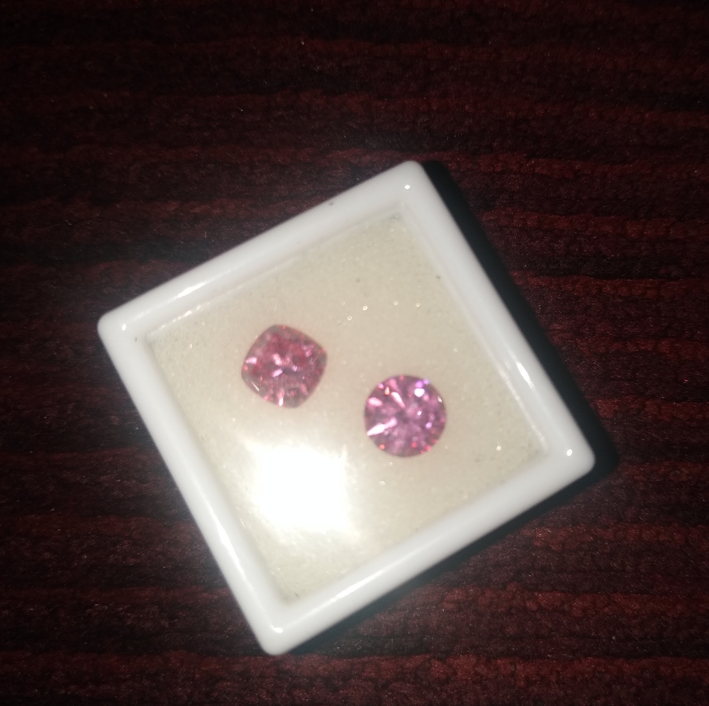 Loose Pink Mossinite Diamonds 2 carat total